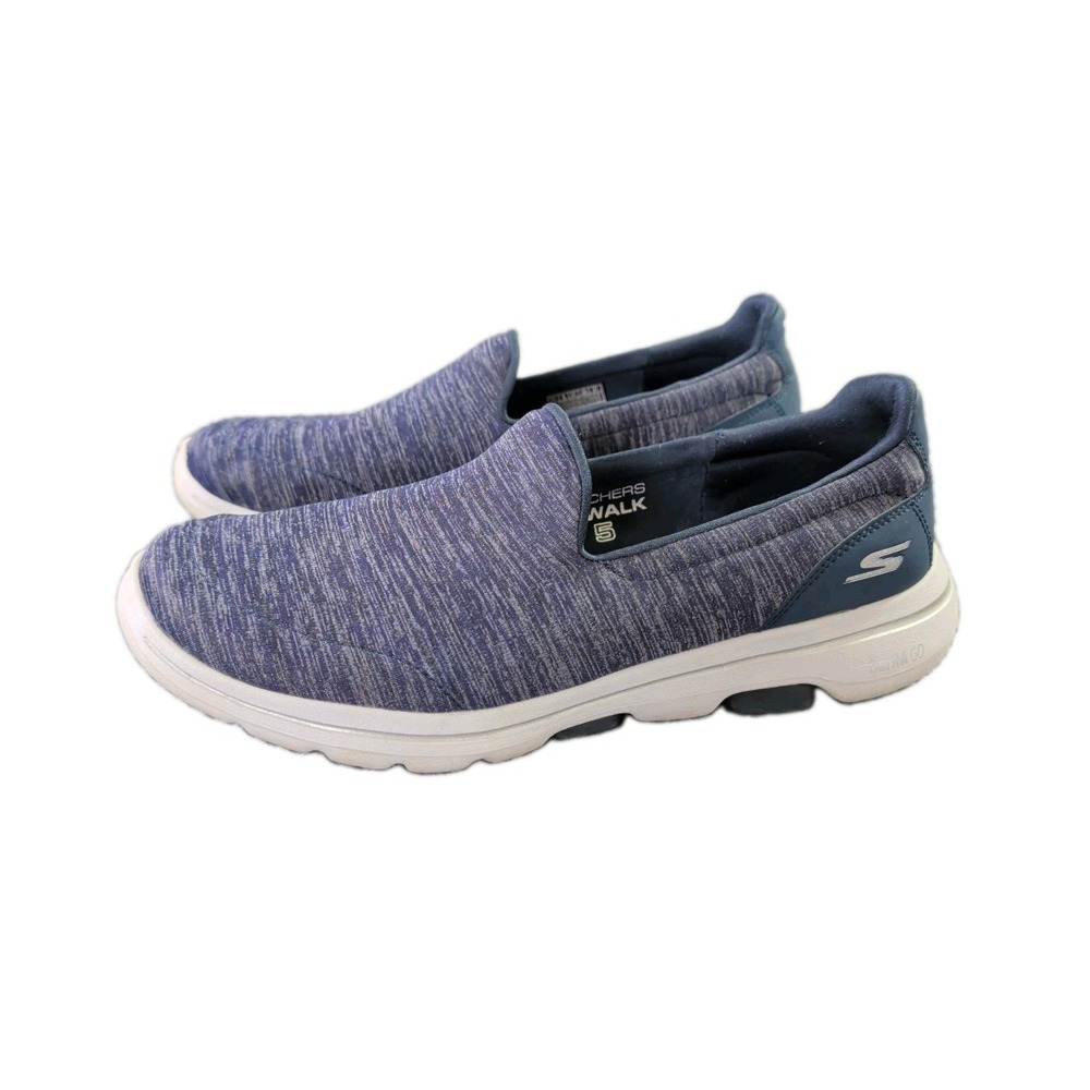 Skechers Go Walk 5 Sneakers Women 11 Blue Slip On Goga Mat Casual Comfort Travel